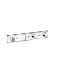 RainSelect Термостат для душу, з 3 кнопками (білий / хром), HANSGROHE (15356400)