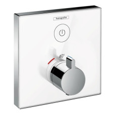 ShowerSelect Термостат для одного споживача, скляний, ПМ, білий/хром, HANSGROHE (15737400)