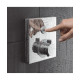 ShowerSelect Термостат для одного споживача, скляний, ПМ, білий/хром, HANSGROHE (15737400)