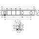 RainSelect Термостат для душу 3 споживача, кол чорний, HANSGROHE (15356600)