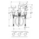 Змішувач для умивальника двовентильний Hansgrohe Metropol Classic (31306090)