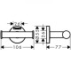 Logis Крючок для рушника, подвiйний, хром, HANSGROHE (41725000)