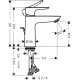 Смеситель для раковины Hansgrohe Talis E 110 с донным клапаном хром