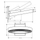 Rainfinity Верхнiй душ 360 1jet з настiнним з`єднувачем, HANSGROHE (26230000)