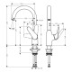Змішувач одноважільний для кухні Hansgrohe M421-H220 (71802000)