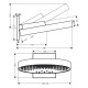 Rainfinity Верхнiй душ 360 3jet, з настiнним тримачем, хром, HANSGROHE (26234000)