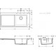 S514-F450 Мийка для кухнi, вбуд. 450, з крилом, чорний графiт, HANSGROHE (43314170)
