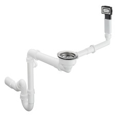 D16-10 Сифон для гранiтної кухонної мийки Hansgrohe, хром, HANSGROHE (43927000)