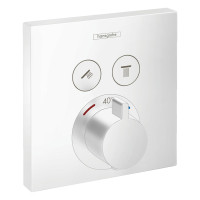 ShowerSelect Термостат для 2х споживачiв, прихованого монтажу, колiр матовий бiлий, HANSGROHE (15763700)