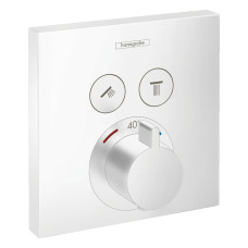 ShowerSelect Термостат для 2х споживачiв, прихованого монтажу, колiр матовий бiлий, HANSGROHE (15763700)