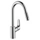Змішувач одноважільний для кухні Hansgrohe Talis M41 з витяжним душем (73880000)