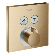 SHOWER SELECT термостат прихованого монтажу, для 2х споживачiв, шлiфована бронза, HANSGROHE (15763140)