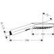 RAINDANCE SELECT E ручний душ 120 Air, 3jet 1/2, шлiфований чорний хром, HANSGROHE (26520340)