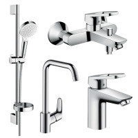 Набор смесителей для ванны Hansgrohe Logis Loop (71151000+71244000+26553400+31820000)