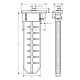 SBOX зовнiшня частина с прямокутною розеткою, бiлий матовий, HANSGROHE (28010700)