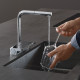 Смеситель для кухни Hansgrohe Aguno Select M81 с выдвижным изливом (73830000)