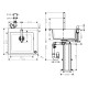Кухонна мийка кам`яна HANSGROHE C51-F450-06 43217000, HANSGROHE (43217000)