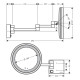 ADDSTORIS зеркало косметическое, с подсветкой, черный матовый, HANSGROHE (41790670)