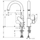 Смеситель Hansgrohe Vernis Blend для умывальника 210 (71554000)