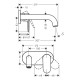 Смеситель для умывальника Hansgrohe Vernis Blade (71576670)