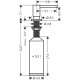 HANSGROHE A41 діспенсер для мила/лосьйона, колір сталь, HANSGROHE (40438800)