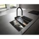 Змішувач для кухні Hansgrohe Aquno Select M81 з витяжним виливом чорний