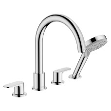 VERNIS BLEND смеситель для ванны на 4 отверстия, ручной душ, хром, HANSGROHE (71456000)
