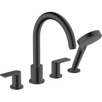 VERNIS SHAPE змішувач на борт ванни, на 4 отв, чорний матовий, HANSGROHE (71459670)