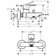 Змішувач для ванни Hansgrohe Rebris S (72440000)