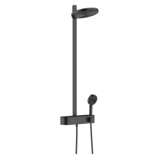 PULSIFY душевая система Showerpipe 260 2jet EcoSmart, с термостатом, черный матовый, HANSGROHE (24241670)