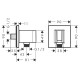FIXFIT Porter Square тримач для душу, чорный матовий, HANSGROHE (26889670)