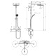 PULSIFY S Showerpipe душевая система 260 с термостатом, EcoSmart, цвет шлифованная бронза, HANSGROHE (24221140)