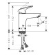Смеситель для умывальника Hansgrohe Logis 100 с донным клапаном черный матовый