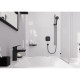 Смеситель для умывальника Hansgrohe Logis 100 с донным клапаном черный матовый