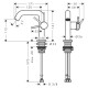 TECTURIS S смеситель для умывальника 110, однорычажный,CoolStart, push-open, цвет хром, HANSGROHE (73320000)