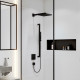 PULSIFY E держатель верхнего душа, 39см, цвет черный матовый, HANSGROHE (24337670)