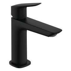 Змішувач для умивальника Hansgrohe Logis 110 із донним клапаном чорний матовий