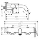 TECTURIS Sсмеситель для ванны, однорычажный, цвет черный матовый, HANSGROHE (73422670)