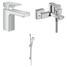 VERNIS SHAPE набор смесителей для ванны, раковина 100 (71561000+71450000+26533400), HANSGROHE (71561111)