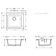 S510-F450 мойка для кухни, встроенная,54*49см,цвет серый камень, HANSGROHE (43312290)