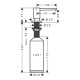 HANSGROHE A41 діспенсер для мила/лосьйона, колір шліфованний чорний хром, HANSGROHE (40438340)
