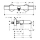 ECOSTAT ELEMENT термостат для ванни зовнішнього монтажу, хром, HANSGROHE (13347000)