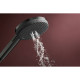 RAINDANCE ALIVE SELECT S ручний душ (3 типа струи RainAir, PowderRain, Massage), шліфованний чорний хром, HANSGROHE (24500340)