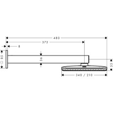 RAINDANCE ALIVE Qверхній душ 210/340мм, 2 режими, з тримачем, колір хром, HANSGROHE (24550000)