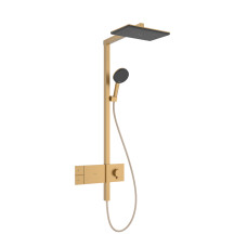 RAINDANCE ALIVE Q душова система Showerpipe 210/340, 1jet, з термостатом, шліфованна бронза, HANSGROHE (24580140)