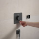 PORTER FINE тримач для душу, шліфованний чорний хром, HANSGROHE (28885340)