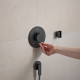 ECOSTAT COMFORT S термостат для 2х споживачів, ПМ, шліфованний чорний хром, HANSGROHE (33715340)