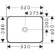 XUNIVA Q умивальник 55*40см без отв, без переливу, HANSGROHE (60168450)