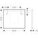 XARITA LITE Q дзеркало 80*70см з горизонтальноюLED підсвіткою, HANSGROHE (54971700)