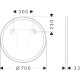 XARITA LITE S дзеркало 70см з LED підсвічуванням, HANSGROHE (54979700)
